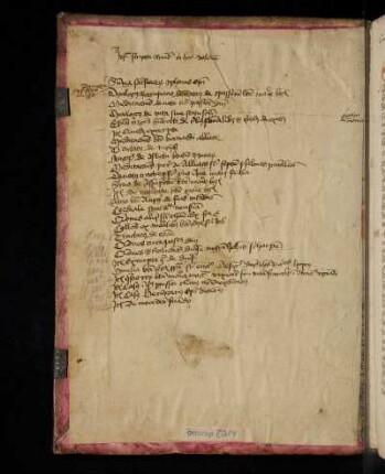 Inhaltsverzeichnis. Infra scripta continentur in hoc volumine. Summa sacrificiorum Yphonis episcopi …