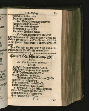 Von der Menschwerdung Jesu Christi.
