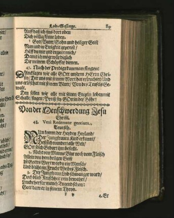 Von der Menschwerdung Jesu Christi.