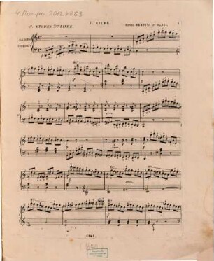 25 etudes composées pour le piano. 3, Op. 134