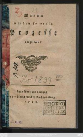 Warum werden so wenig Prozesse verglichen?