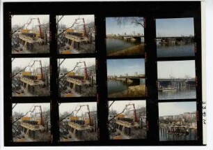 Friedensbrücke - Behelfsbrücke, Frankfurt am Main, 1992