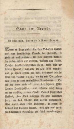Statt der Vorrede.