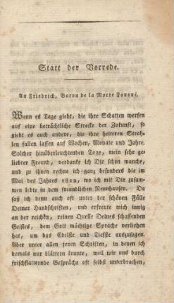 Statt der Vorrede.