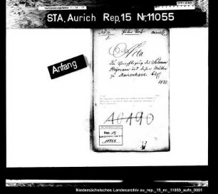 Die angeordnete Versorgung des verarmten Salomon Heymann in Marienhafe je zur Hälfte durch die jüdischen Gemeinden in Aurich und Norden