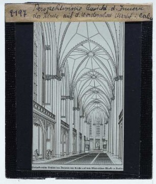 Schinkel, Entwurf für die Friedrichswerdersche Kirche, klassizistische Version (Druck, aus: Sammlung Architektonischer Entwürfe)