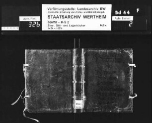 Repertorium über Gült und Zins zu Freudenberg, Helmstadt, Niklashausen, Neubrunn, Höhefeld, Rauenberg, Böttigheim