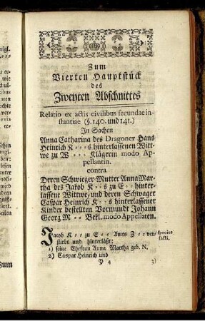 Zum Vierten Hauptstück des Zweyten Abschnittes.