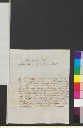 Brief von Majer, Georg Gottlob Friedrich an Goethe, Johann Wolfgang von