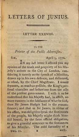 The letters of Junius, 2