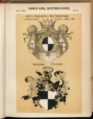 Taf. 20. Grafen Collalto u. San Salvatore. - Collalto, Stmmwppn.