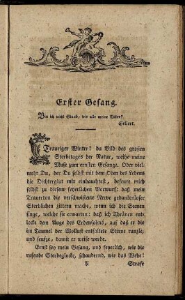 Erster Gesang. - Zehnter Gesang.