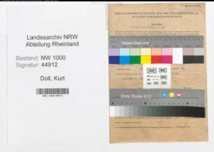 Entnazifizierung Kurt Doll, geb. 01.07.1902 (Lehrer)