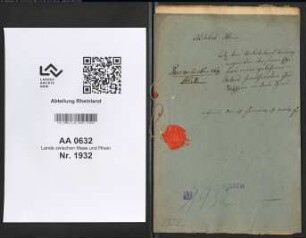 Kontributionsbeitrag des Gutes Stotzheim (Amt Hardt) im Besitz der Ehefrau des Advokaten Klein, geb.von Boland