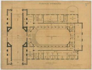 Thiersch, Friedrich von; Wiesbaden; Kurhaus - Grundriss 1. OG