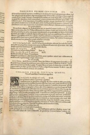 Chiliadis Primae Centvria Qvarta.