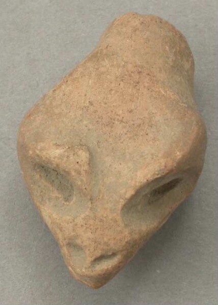 Animal head made of clay