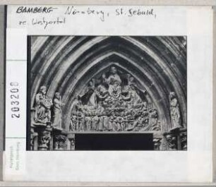 Nürnberg: St. Sebald, rechtes Westportal, Jüngstes Gericht
