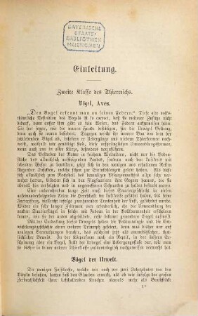 Illustrirte Naturgeschichte der Thiere, 1,2. Vögel