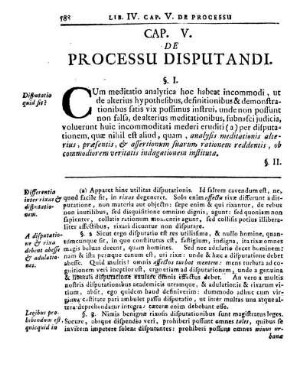 Cap. V. De Processu Disputandi