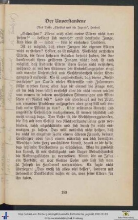 Der Unverstandene.