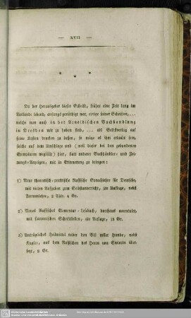[Einige Schriften des Herausgebers]