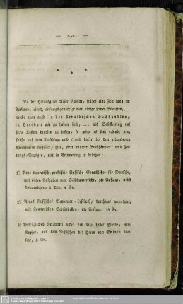 [Einige Schriften des Herausgebers]