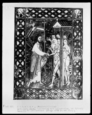 Psalterium mit Kalendarium — Höllenfahrt Christi, Folio 64verso