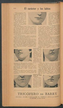 El carácter y los labios