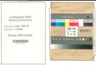 Entnazifizierung Rolf Guenter Runkel , geb. 16.12.1911 (Arzt)