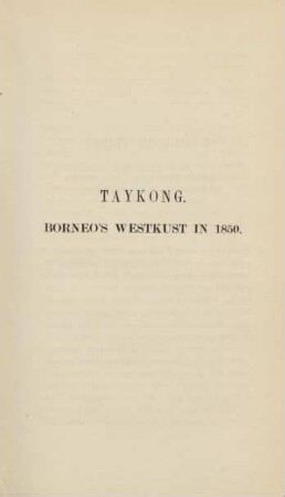 Taykong. Borneo's westkust in 1850