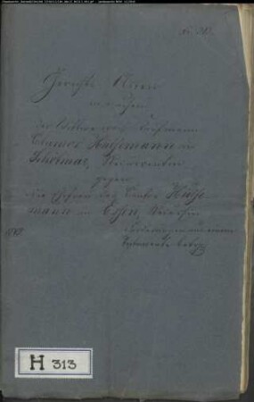 Hülsemann, Witwe des Kaufmanns Clamor H. in Schötmar gegen Ehefrau des Kantors Hülsemann in Essen - Forderungen aus einem Testament
