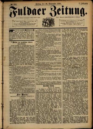 Ausgabe vom Freitag, den 26. September 1890.