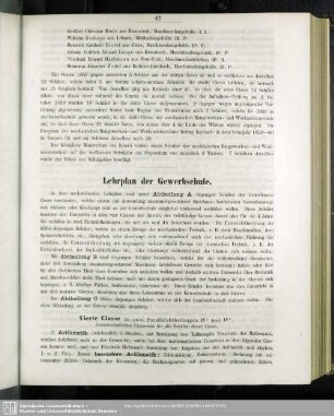 Lehrplan der Gewerbschule