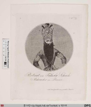 Bildnis Fath Ali (eig. Baba Chan), Schah von Persien (reg. 1797-1834)