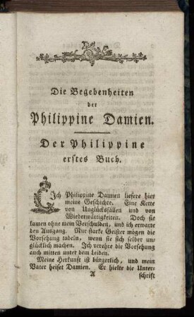 Der Philippine erstes Buch.