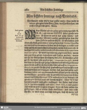 Am sechsten sonntage nach Trinitatis