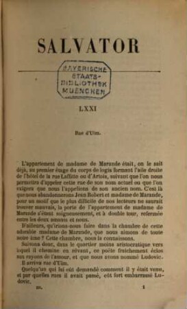 Salvator : suite et fin des Mohicans de Paris, 3