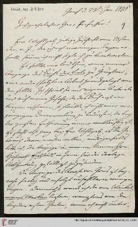 Brief von August Wilhelm Schlegel an August Boeckh