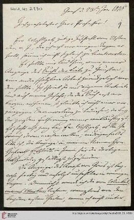 Brief von August Wilhelm Schlegel an August Boeckh