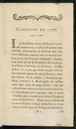 7-98, Campagne de 1757.