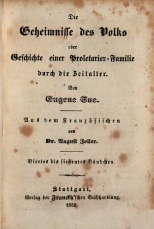 Die Geheimnisse des Volks oder Geschichte einer Proletarier-Familie durch die Zeitalter, 4/7