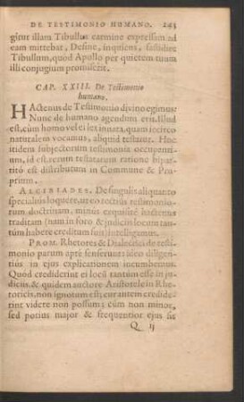 Cap. XXIII. [i.e. XXXIII.] De Testimonio humano.