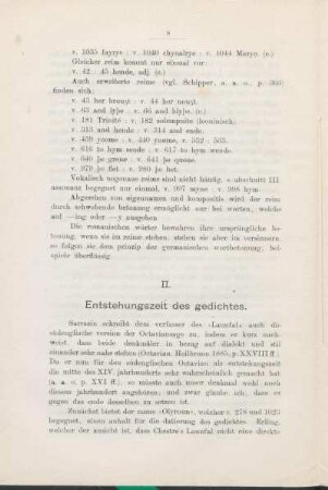 II. Entstehungszeit des gedichtes.