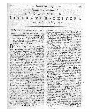 Bergmännisches Journal. Jg. 2, Bd. 1. Hrsg. von A. W. Köhler. Freiberg: Craz 1789