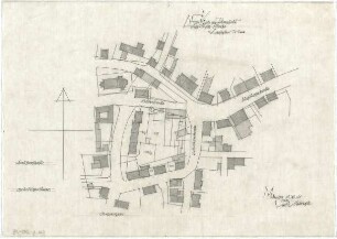 Gsaenger, Gustav; Augsburg - Pfersee (Bayern); Ev. St. Pauls Kirche - Ausführungsplan (Lageplan)