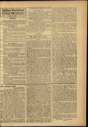 Zweite Ausgabe vom Samstag, den 29. Dezember 1917.