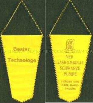 Wimpel des VEB Gaskombinat Schwarze Pumpe