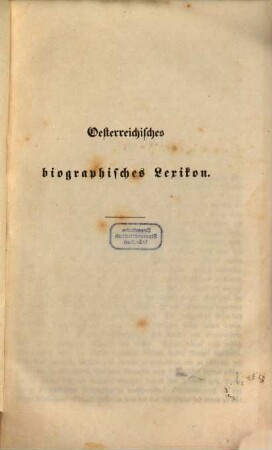 Oesterreichisches biographisches Lexikon. 1