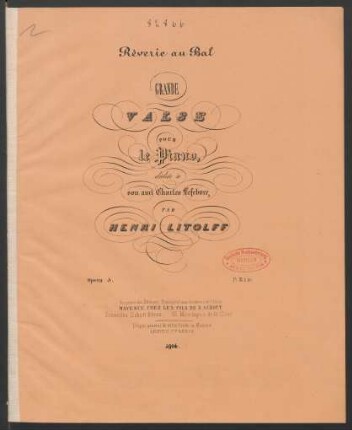 Rêverie au bal : grande valse pour le piano ; opera 5
